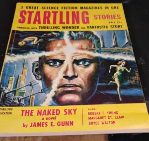 STARTLING STORIES  PULP  FALL 1955 NAKED SKY JAMES E GUNN SCIENCE FICTION