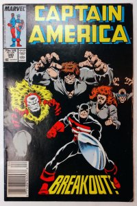 Captain America #340 Newsstand (6.0, 1988) 1st full app of Coachwhip