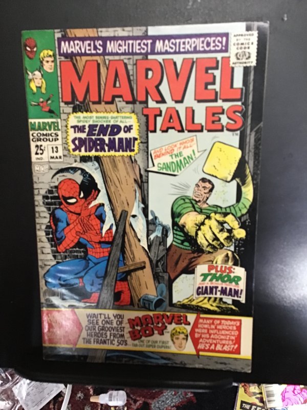 Marvel Tales #13 (1968) high-grade early Sandman, Origin Marvel Boy key!  VF Wow