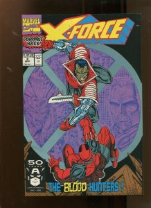 X FORCE #2 (9.2) DEADPOOLS BACK! 1991