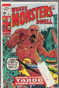 Where Monsters Dwell #5 (1970) Taboo