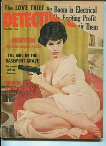 DETECTIVE CASES-3/1963-ABORTION-GUN MOLL-SEX MANIAC AND THE TEENAGER-PLAY VG