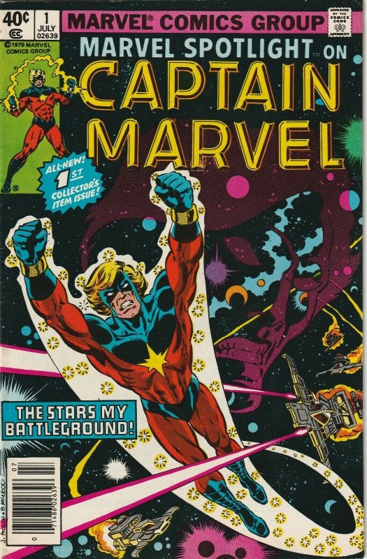Marvel Spotlight On Captain Marvel # 1 VF+ Marvel 1979