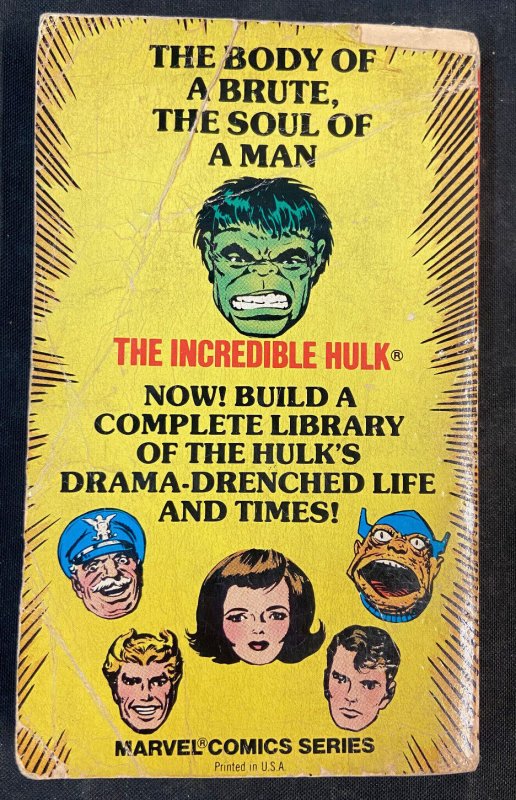 MARVEL COMIC'S THE INCREDIBLE HULK PAPERBACK BOOK REPRINTS ISSUES #1-6 VG-