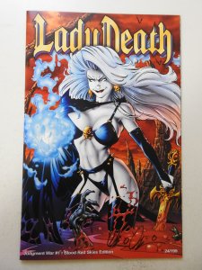 Lady Death: Judgement War #1 Blood Red Skies Edition NM Condition! Signed W/ COA