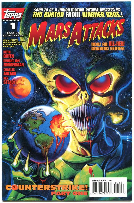 MARS ATTACKS #1 2 3, 5 6 7, VF/NM, 1995, 6 issues, Aliens, Horror, Martians