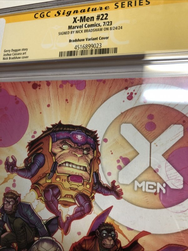 X-Men (2022) # 22 (CGC 9.8 SS) Signed Nick Bradshaw • Marvel •1:25 • Census = 2