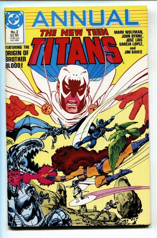 NEW TEEN TITANS ANNUAL Vol.2 #2 comic 1986- Origin of BROTHER BLOOD