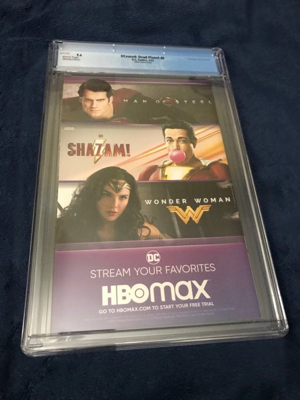 D.C. Comics DCeased Dead Planet #6 Shazam Movie Poster Homage CGC 9.6