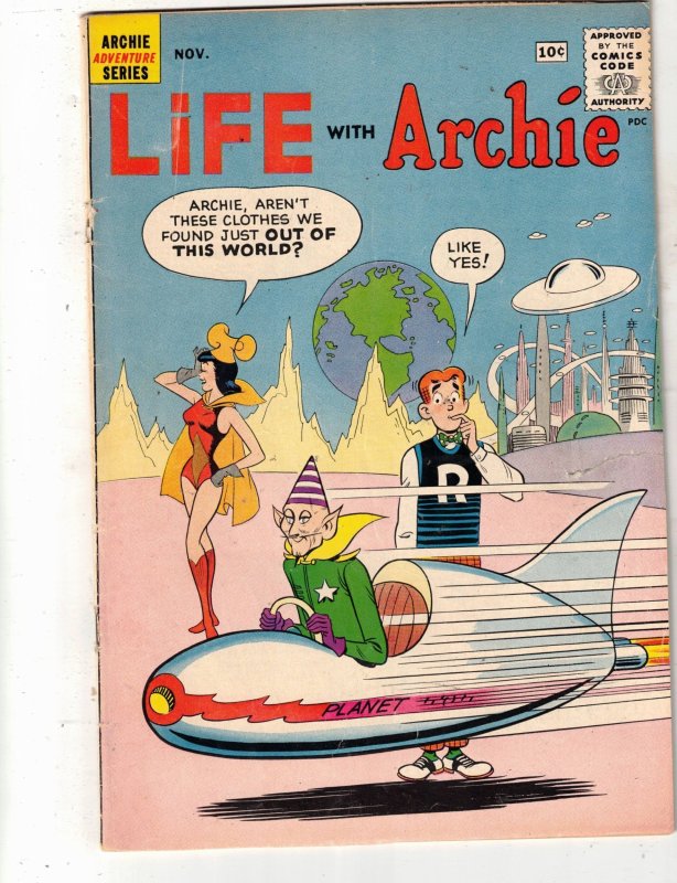 Life with Archie #11 1961 Space Ship Aliens Cover  PRICE DROP!  SCARCE VG+ SciFi