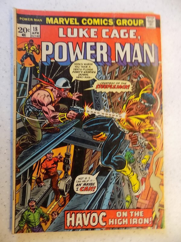 LUKE CAGE POWER MAN # 18 MARVEL BRONZE ACTION ADVENTURE GD/VG