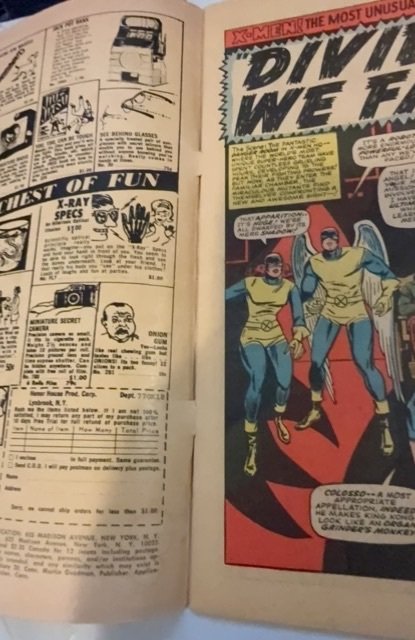 The X-Men #22 (1966)Divided we fall count nefaria spinebreaks/cover wear