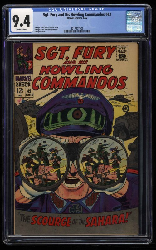 Sgt. Fury and His Howling Commandos #43 CGC NM 9.4 Off White