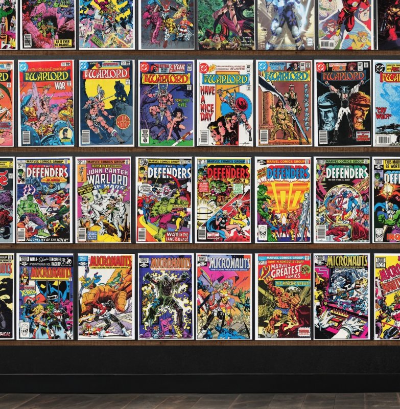 Huge Lot 150+ Comics with Warlord, Micronauts, The Defenders & More!