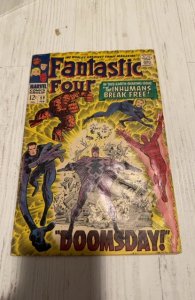 Fantastic Four #59 (1967)inhumans/Sulver surfer/Dr doom Foxing/Ripling