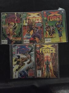 X-FORCE / X-FORCE-DELUXE / LOT OF 9 TOTAL / MARVEL--1990's