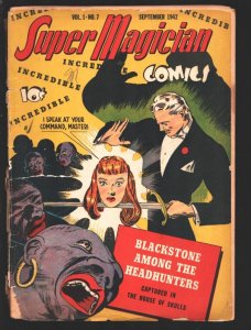 Super Magician #7-Decapitation cover-Blackstone Among The Headhunters-P/FR