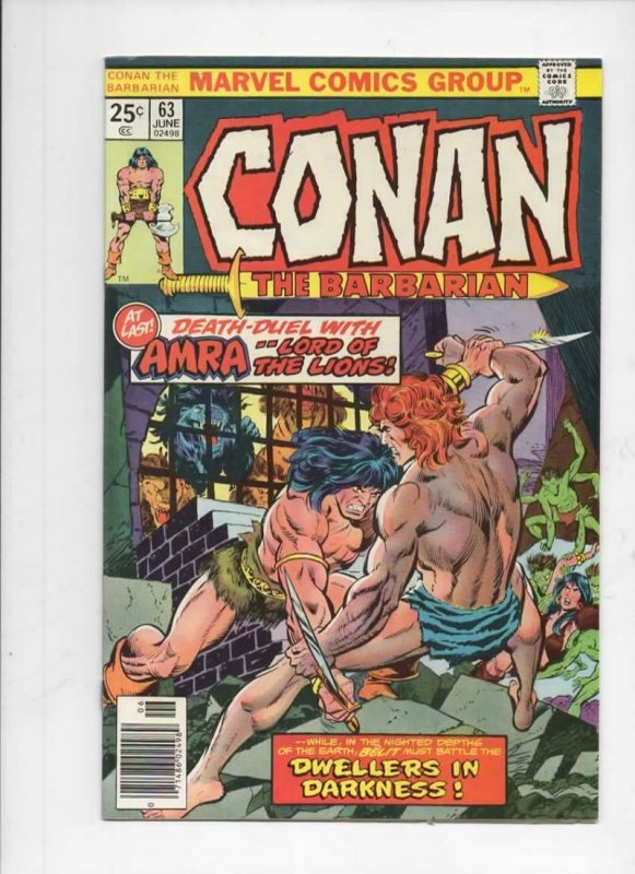 CONAN the BARBARIAN #63 VF/NM, Buscema, Howard, 1970 1976, Amra