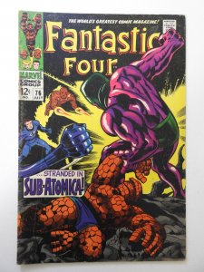 Fantastic Four #76 (1968) VG Condition moisture stain, rust on top staple