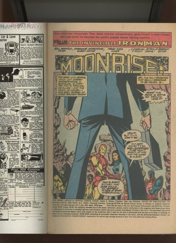 (1978) Iron Man #109: BRONZE AGE! KEY ISSUE! WE COMBINE SHIPPING! (8.5)