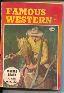 Famous Western 10/1958-A. Leslie Ross-post pulp titles in digest form-G