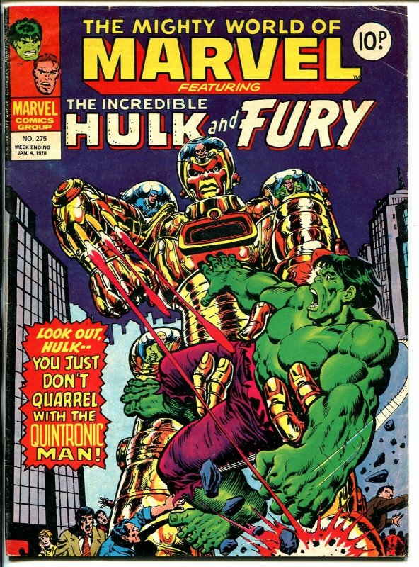 Mighty World of Marvel #265 1978-Marvel-Hulk-Sgt Fury-Capt Marvel-VG+