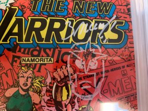 New Warriors (1990) # 1 (CGC 9.8 WP SS) Signed & Sketch Mark Bagley