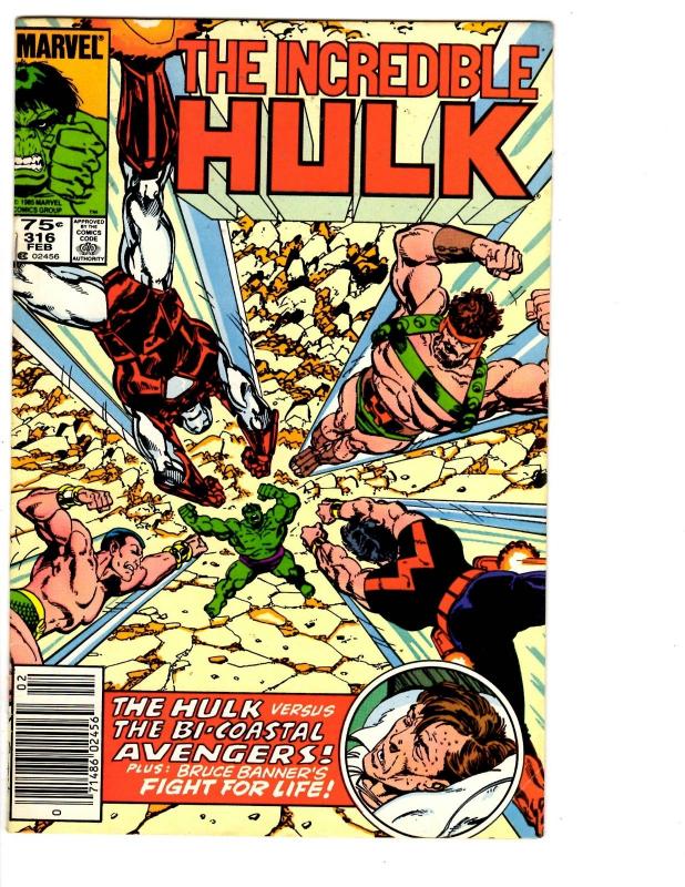 5 The Incredible Hulk Marvel Comic Books # 313 314 315 316 317 Avengers BH35