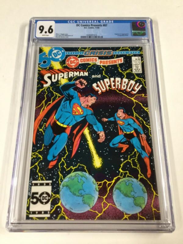 Dc Comics Presents 87 Cgc 9.6 White Pages 1st Superboy Prime 