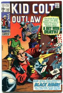 Kid Colt Outlaw #139 1970- Poker playing cards cover- Marvel Western FN