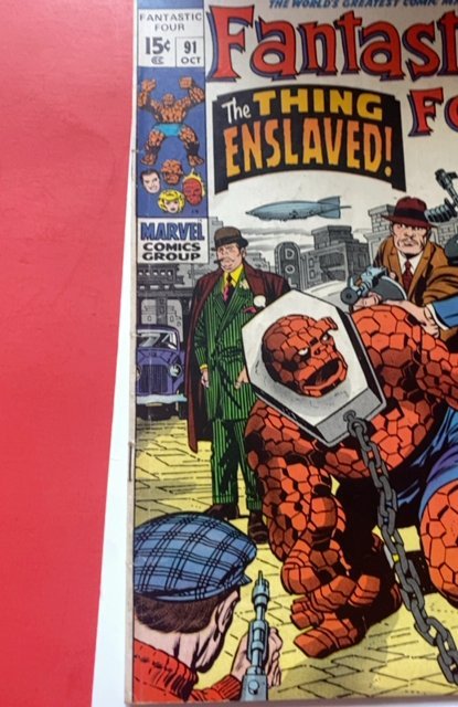 Fantastic Four #91 (1969) The thing enslaved