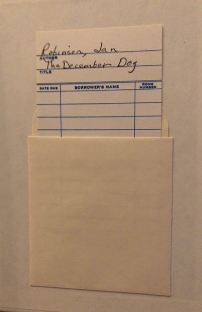 The December dog, 1969, an unused library book