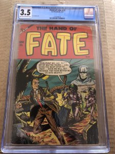 Hand of Fate 23, CGC 3.5, green haired Zombies/elec. chair! Ace is the place!