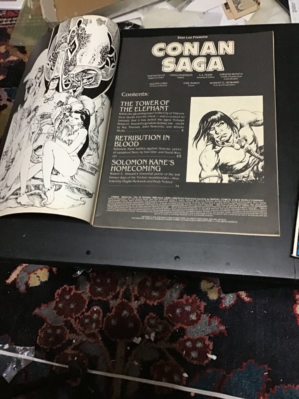 Conan Saga #18 (1988) Gorilla cover! High-grade! NM- Wow!
