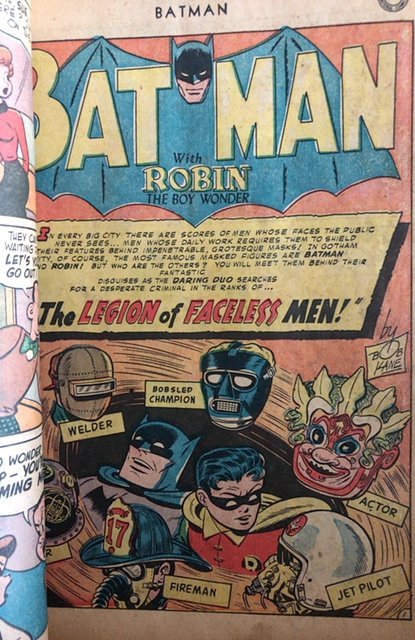 Batman #72,unique coverless w/1950s handmade cvr,c pictures