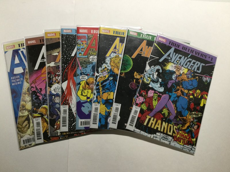 Marvel True Believers Thanos Infinity Gauntlet 8 Issue Avengers Lot  Near Mint