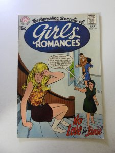 Girls' Romances #142 (1969) VG condition top staple detached from cover