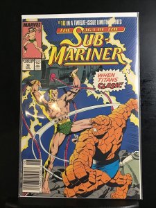 Saga of the Sub-Mariner #10 Marvel Comics When Titans Clash Newsstand FN- 1989