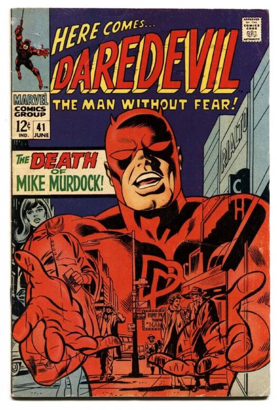 DAREDEVIL #41 1968-MARVEL COMICS-DEATH MIKE MURDOCK fn-