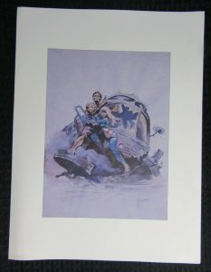 The Gauntlet FRANK FRAZETTA 12x16 National Cartoon Society Print FN 6.0