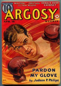 PULP:  Argosy Pulp April 16 1938- Red Star of Tarzan part 5- Burroughs