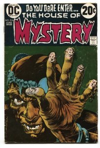 HOUSE OF MYSTERY #214 1973-DC HORROR-WRIGHTSON ART VG