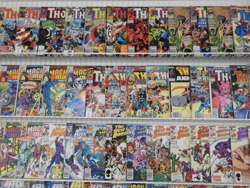 Huge Lot 160+ Comics W/Thor, Hulk, Iron Man, Cage Avg VG/Fine Condition!!