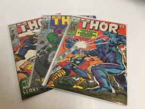 Thor 170 171 172 Lot Set Run Vg Very Good 4.0 Marvel Comics A12