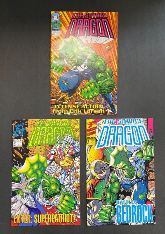 Savage Dragon (1992) #'s 1 2 3 Complete Limited Series Erik Larsen Image Comics