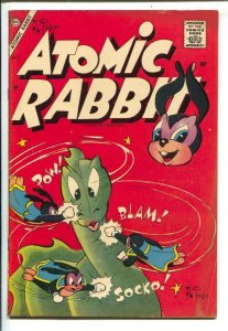 Atomic Rabbit #7 1957-Charlton-Al Fago art-super hero funny animals-dinosaur ...