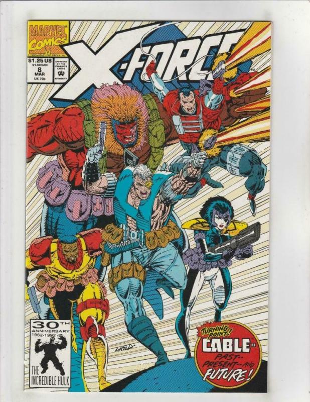 X-FORCE #8, NM, Marvel, Cable, ShatterStar, Domino, 1991 1992, more XF in store,