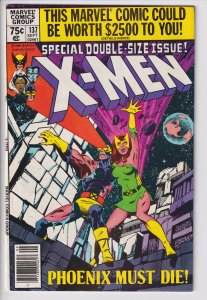 X-MEN #137 NEWSSTAND (Sep 1980) VF- 7.5 off white-white. Death of Phoenix issue