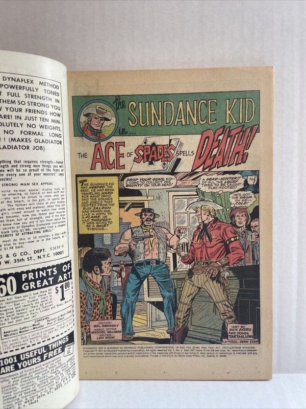 Butch Cassidy #1 2 3 & The Sundance Kid #1 2 3 Complete Series Skywald Comics