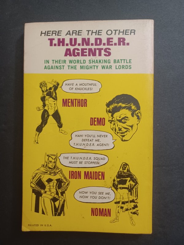 T.H.U.N.D.E.R Agent Paperback - Set of three No Man, Menthor, & Dynamo - 1966